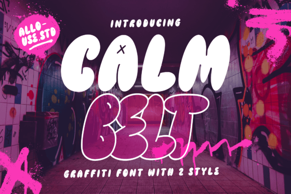 Calmbelt: A Bold Graffiti Display Font for Modern Projects