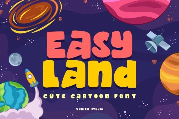 Easy Land: The Playful Display Font for Whimsical Editorial Design