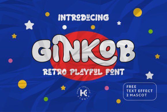 Ginkob: The Retro Playful Display Font for Bold Web Design