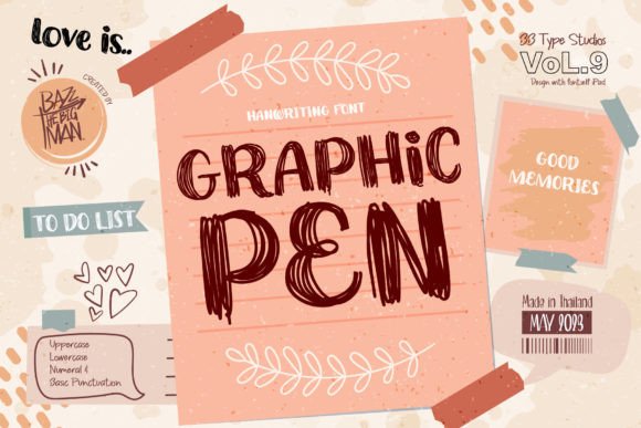 Graphic Pen Font: A Unique Display Font for Creative Projects