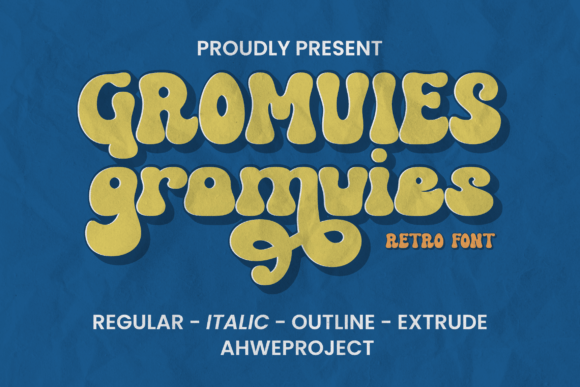 Gromvies: A Playfully Nostalgic Display Typeface for Vintage Editorial Design