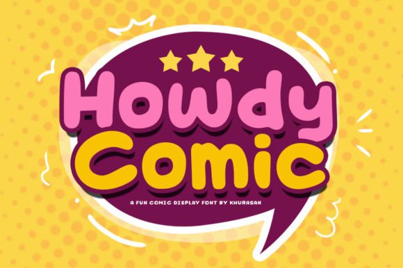 Howdy Comic: A Modern Display Font for Bold Campaign Designs