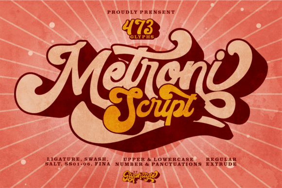 Metroni: The Retro Script Typeface for Modern Brand Identity