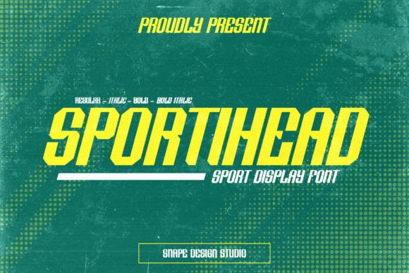 Sportihead Font: A Dynamic Display Font for Bold Designs