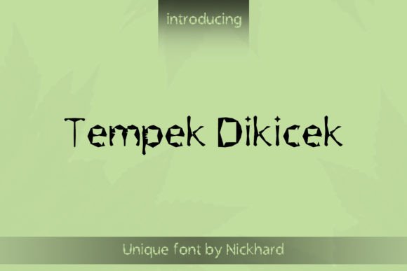 Tempek Dikicek: A Handwritten Display Font for Creative Branding