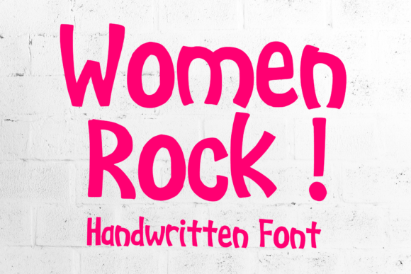 Women Rock: A Cheerful Handwritten Display Font for Creative Projects